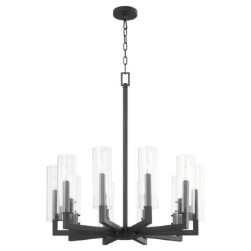 Harbin Ten Light Chandelier in Textured Black by Quorum International