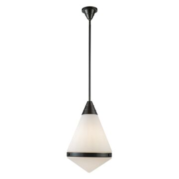 Willard One Light Pendant in Urban Bronze Opal Matte Glass by Alora
