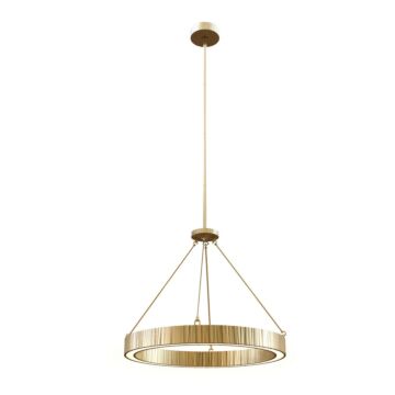 Kensington LED Island Pendant in Vintage Brass by Alora