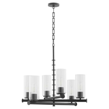 Juniper Six Light Chandelier in Matte Black by Quorum International