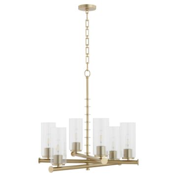 Juniper Six Light Chandelier in Aged Brass by Quorum International