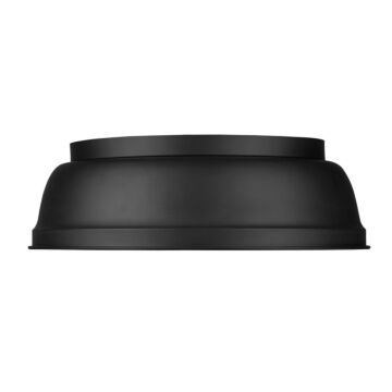 Rebel Two Light Flush Mount in Matte Black by Golden