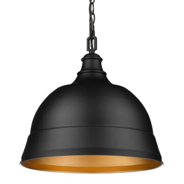 Rebel Two Light Pendant in Matte Black by Golden