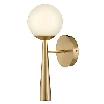 Izzy 1-Light LED Wall Sconce in Lacquered Brass