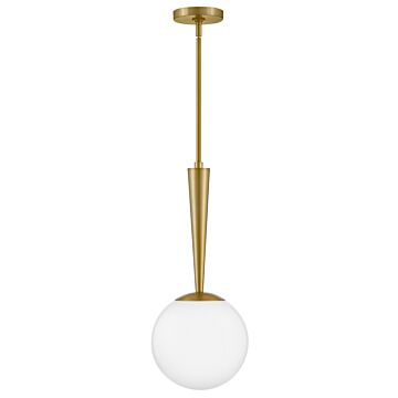 Izzy 1-Light LED Pendant in Lacquered Brass