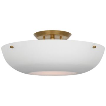 Valencia LED Flush Mount in Hand-Rubbed Antique Brass by Visual Comfort Signature
