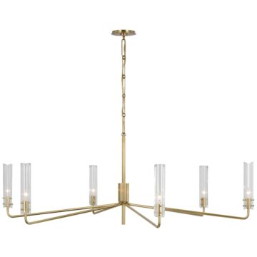 Casoria LED Chandelier in Hand-Rubbed Antique Brass by Visual Comfort Signature