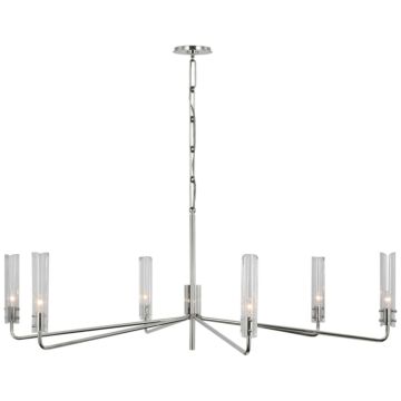Casoria LED Chandelier in Polished Nickel by Visual Comfort Signature