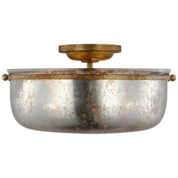 Lorford LED Semi-Flush Mount in Gilded Iron by Visual Comfort Signature