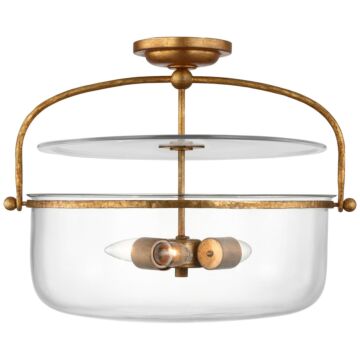 Lorford  Semi-Flush Mount in Gilded Iron by Visual Comfort Signature
