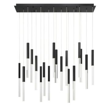 Benicio LED Chandelier in Black by Eurofase