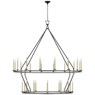 Darlana Ring LED Chandelier in Aged Iron by Visual Comfort Signature
