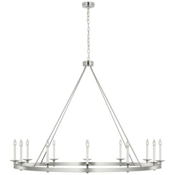 Launceton LED Chandelier in Polished Nickel by Visual Comfort Signature