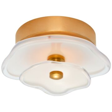 Leighton LED Flush Mount in Soft Brass by Visual Comfort Signature