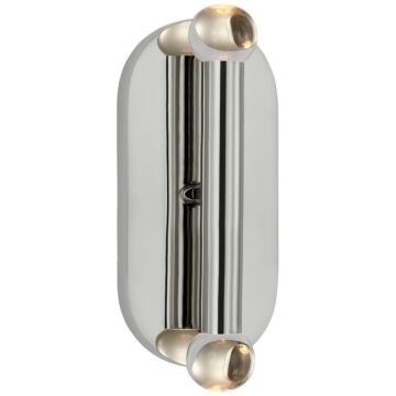 Rousseau LED Wall Sconce in Polished Nickel by Visual Comfort Signature