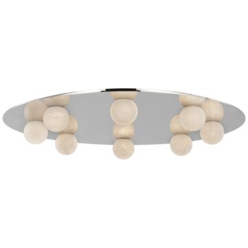 Pertica LED Flush Mount in Polished Nickel by Visual Comfort Signature