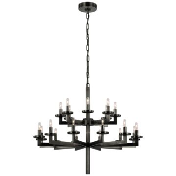 Liaison  Chandelier in Bronze by Visual Comfort Signature
