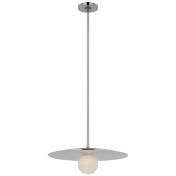 Pertica LED Pendant in Polished Nickel by Visual Comfort Signature