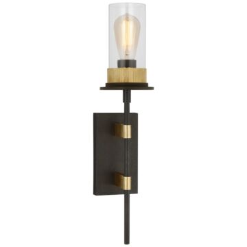 Beza LED Wall Sconce in Warm Iron and Antique Brass by Visual Comfort Signature