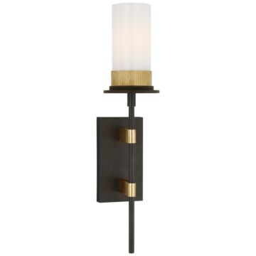 Beza LED Wall Sconce in Warm Iron and Antique Brass by Visual Comfort Signature
