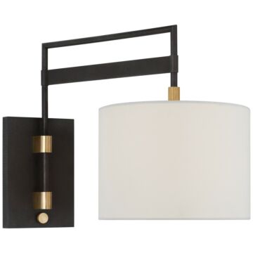 Gael LED Wall Sconce in Warm Iron and Antique Brass by Visual Comfort Signature