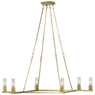 Beza LED Chandelier in Antique Brass by Visual Comfort Signature