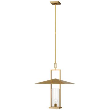 Amity LED Lantern in Antique Brass by Visual Comfort Signature