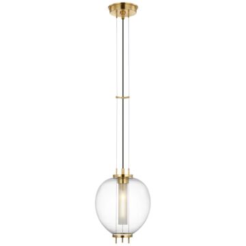 Taro LED Pendant in Antique Brass by Visual Comfort Signature