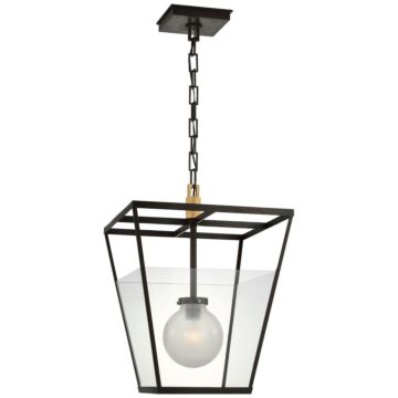 Illume LED Lantern in Warm Iron and Antique-Burnished Brass by Visual Comfort Signature