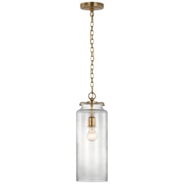 Katie Cylider LED Pendant in Hand-Rubbed Antique Brass by Visual Comfort Signature