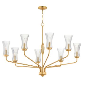 Camelot Eight Light Chandelier in Natural Aged Brass by Maxim