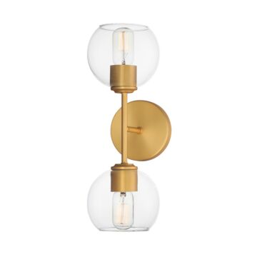 Knox Two Light Wall Sconce in Natural Aged Brass by Maxim