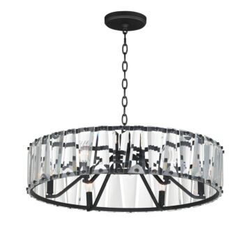 Odeon Six Light Chandelier in Black by Maxim