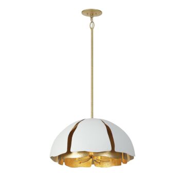Brewster Five Light Pendant in Cavalier Goldith Royal White by Savoy House