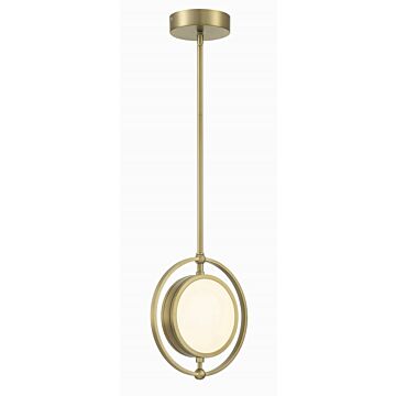 Spectr LED Pendant in Soft Brass by Metropolitan