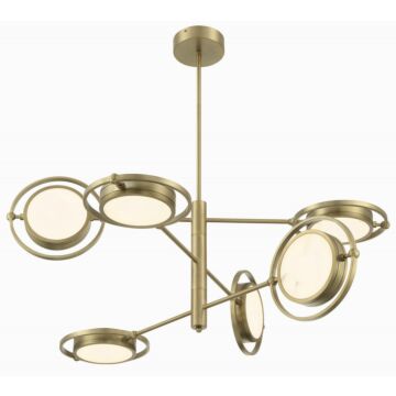 Spectr LED Chandelier in Soft Brass by Metropolitan