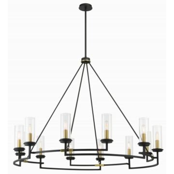 Hillstone  Chandelier in Sand Coal & Soft Brass by Minka-Lavery