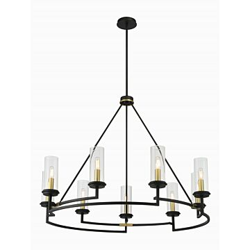 Hillstone  Chandelier in Sand Coal & Soft Brass by Minka-Lavery