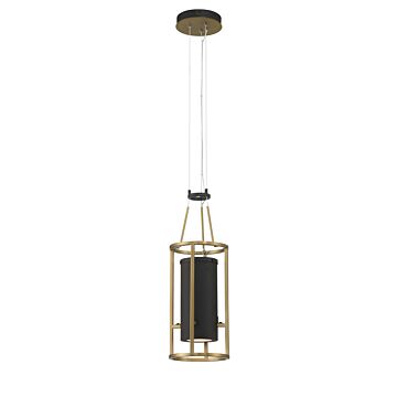 Levitation LED Mini Pendant in Sand Coal & Soft Brass by Minka-Lavery