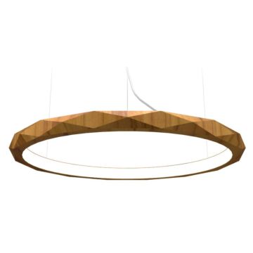 Facet LED Pendant in Teak