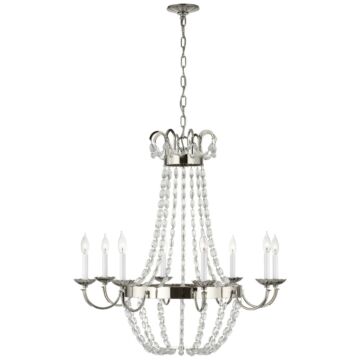Paris Flea Market  Chandelier in Polished Nickel by Visual Comfort Signature
