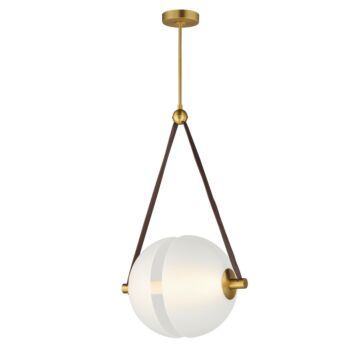 Dispatch LED Pendant in Natural Aged Brass by ET2