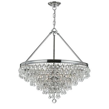 Calypso Six Light Chandelier in Polished Chrome by Crystorama