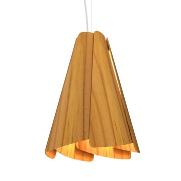 Stecche di Legno 1-Light Floor Lamp in Teak