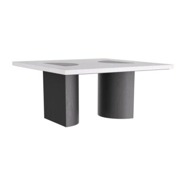 Tindle Cocktail Table in White Sandblasted by Arteriors