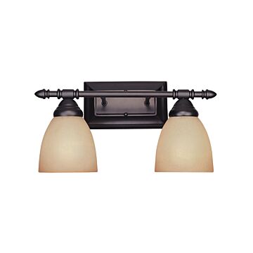 Apollo 2-Light Bathroom Vanity Light Bar in Oil Rubbed Bronze