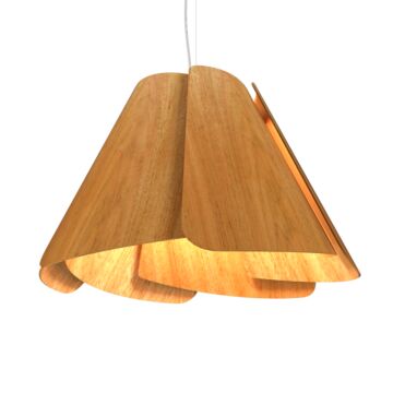 Fuchsia 1-Light Pendant in Louro Freijo