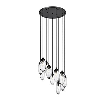 Arden  Chandelier in Matte Black by Z-Lite