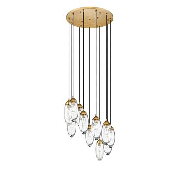 Arden  Chandelier in Rubbed Brass by Z-Lite