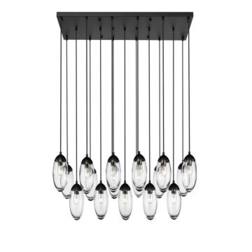 Arden  Linear Chandelier in Matte Black by Z-Lite